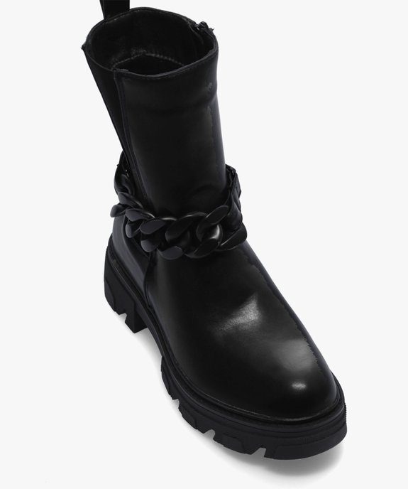 Boots femme à semelle crantée et chaine décorative – Claudia Ghizzani vue6 - SANS MARQUE - GEMO