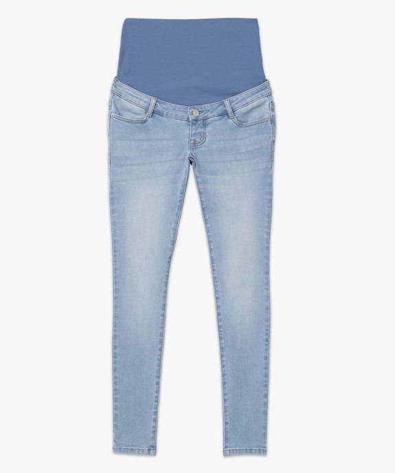 Jean de grossesse coupe Skinny avec bandeau haut vue4 - GEMO 4G MATERN - GEMO