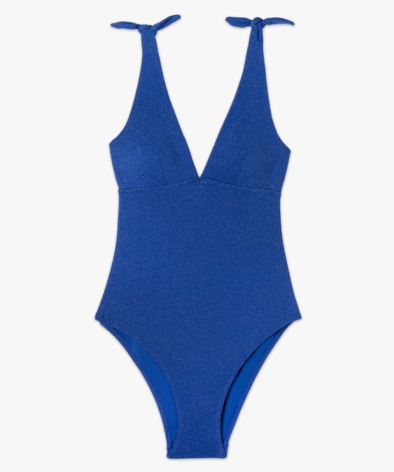 Maillot de bain femme une pièce à paillettes vue4 - GEMO 4G FEMME - GEMO