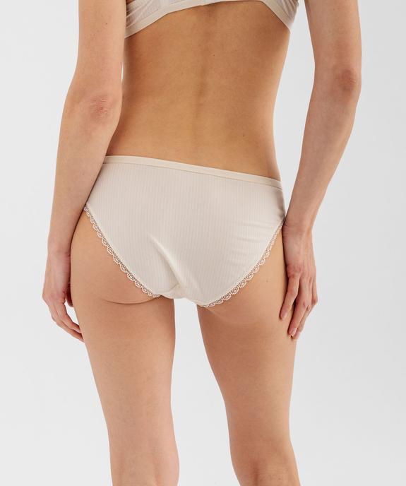 Culotte rayée avec finitions dentelle femme - LuluCastagnette vue2 - LULUCASTAGNETTE - GEMO