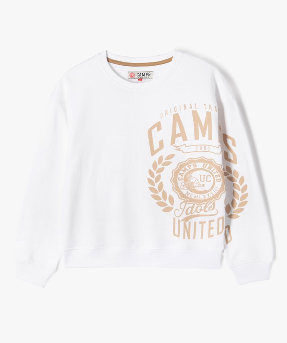 Sweat en molleton imprimé fille - Camps United vue1 - CAMPS - GEMO