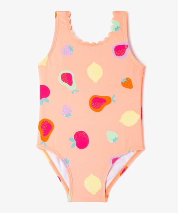 Maillot de bain une pièce à motifs fruits bébé fille vue2 - GEMO 4G BEBE - GEMO