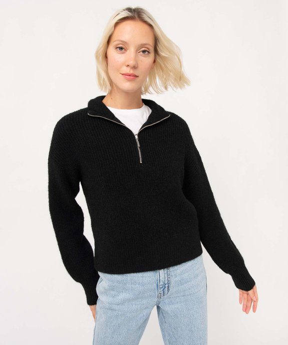 Pull femme à col zippé vue1 - GEMO(FEMME PAP) - GEMO