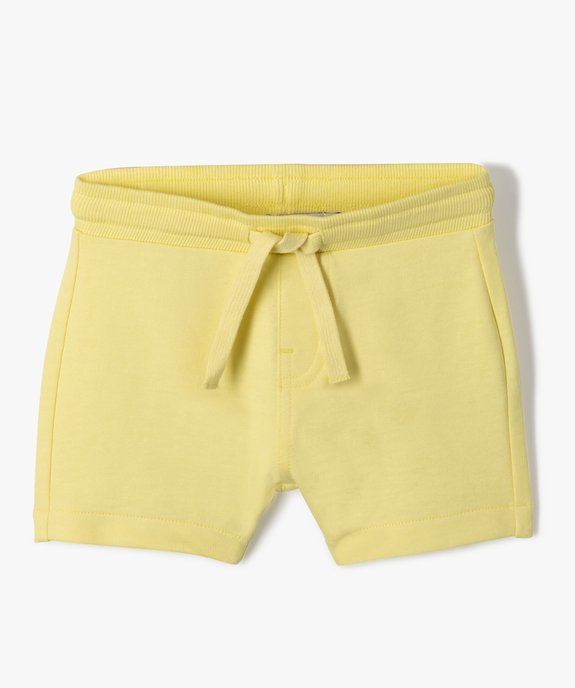 Short en maille avec ceinture bord-côte bébé garçon vue1 - GEMO(BEBE DEBT) - GEMO