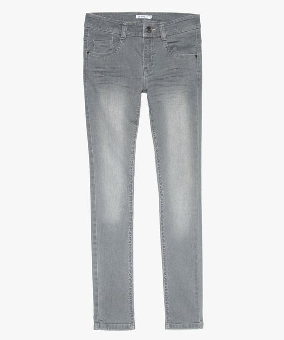 Jean garcon ultra skinny aspect légèrement délavé vue1 - GEMO (JUNIOR) - GEMO