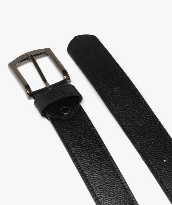 Ceinture dessus cuir grainé avec grosse boucle rectangle homme vue2 - GEMO (ACCESS) - GEMO