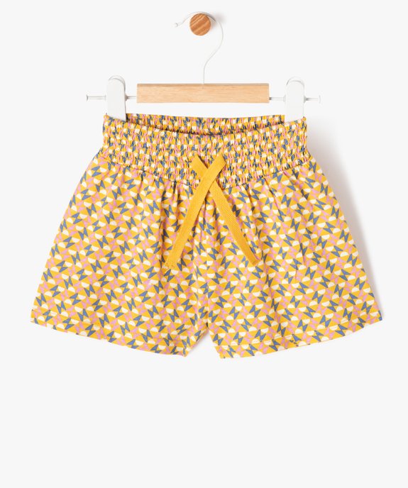 Short imprimé en maille bébé fille vue1 - GEMO 4G BEBE - GEMO