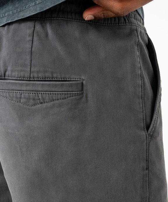 Bermuda chino en coton stretch et taille élastiquée homme vue2 - GEMO (HOMME) - GEMO