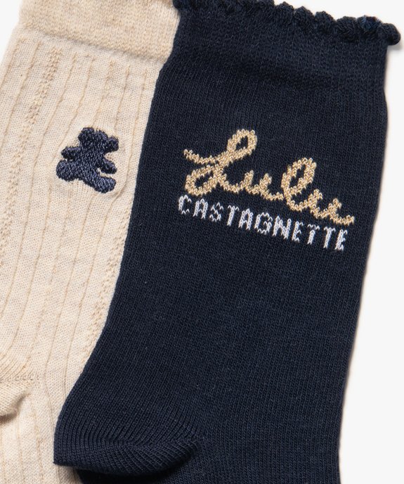 Chaussettes avec tige fantaisie fille (lot de 2) - LuluCastagnette vue2 - LULUCASTAGNETTE - GEMO