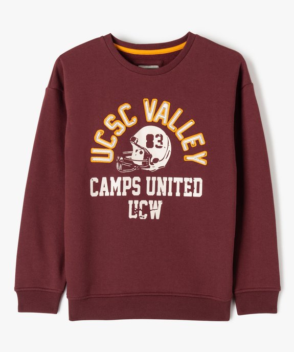 Sweat garçon en molleton doux imprimé football américain - Camps United vue1 - CAMPS UNITED - GEMO