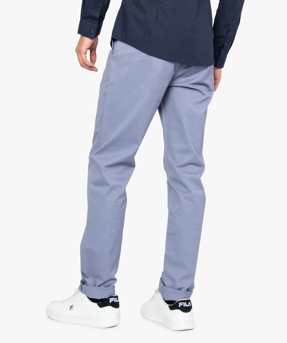 Pantalon homme chino coupe slim vue3 - GEMO (HOMME) - GEMO