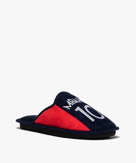 Chaussons homme mules plates en velours - Mbappé vue2 - FFF - GEMO