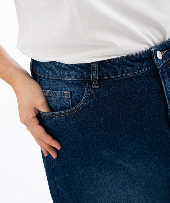 Jupe en jean longue en denim stretch femme grande taille vue2 - GEMO 4G GT - GEMO