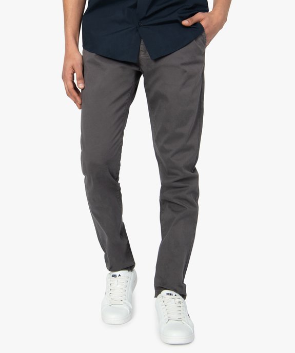 Pantalon homme chino coupe slim vue1 - GEMO (HOMME) - GEMO