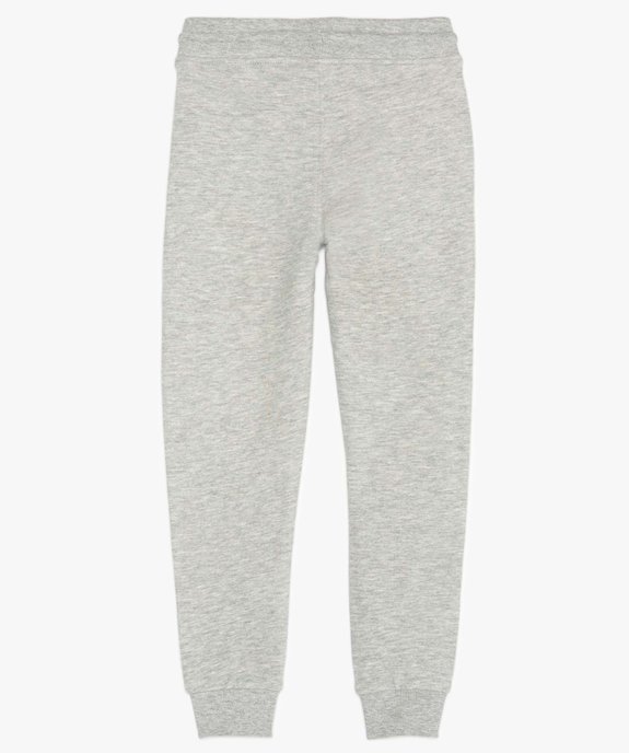 Pantalon de jogging garçon en molleton avec cordon fantaisie chiné vue2 - GEMO (JUNIOR) - GEMO