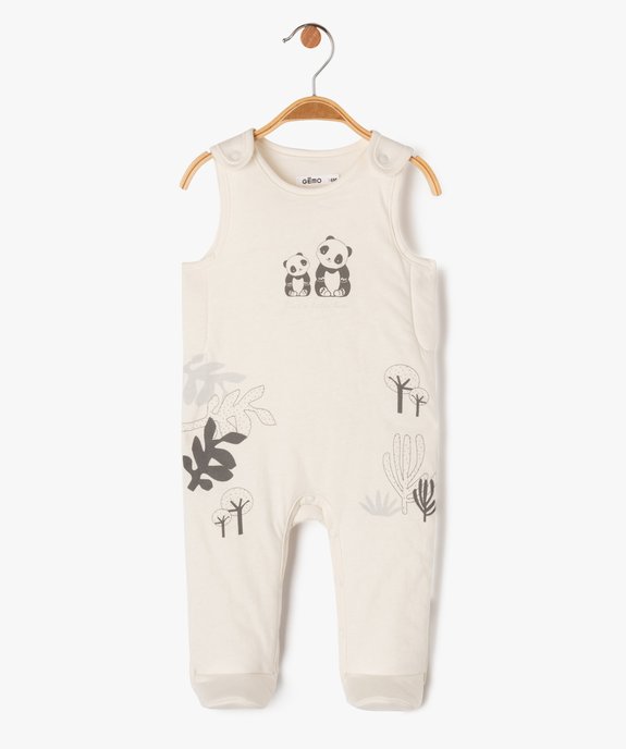 Ensemble 2 pièces bébé fille combinaison et gilet vue2 - GEMO 4G BEBE - GEMO