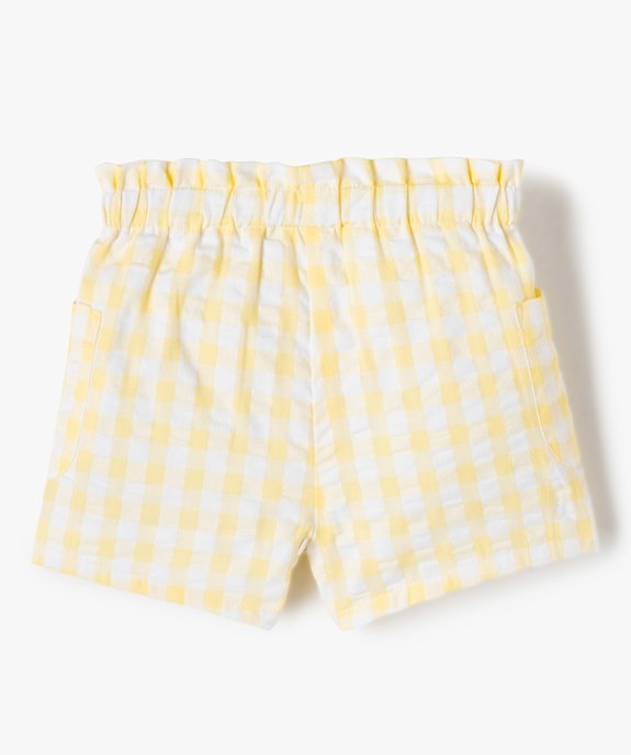 Short bébé fille en voile de coton rayé vue3 - GEMO(BEBE DEBT) - GEMO