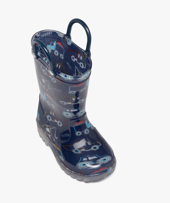 Bottes de pluie bébé garçon à semelle lumineuse avec anses vue12 - BUGGY - GEMO