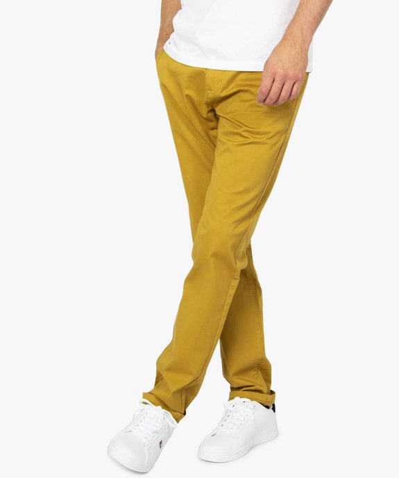 Pantalon homme chino coupe slim vue1 - GEMO (HOMME) - GEMO