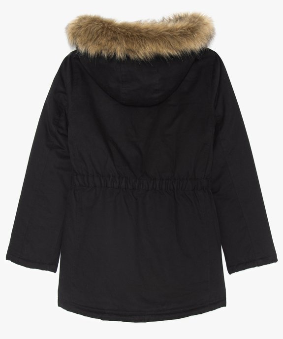 Doudoune fille doublée sherpa avec capuche  vue3 - GEMO (JUNIOR) - GEMO