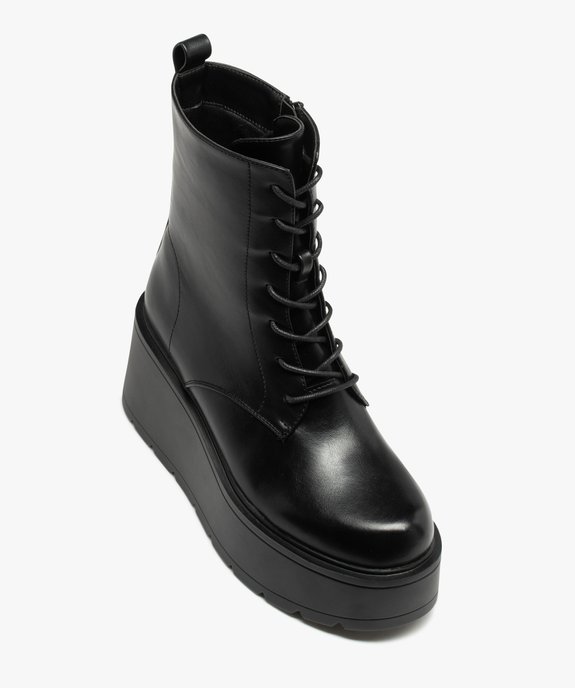 Boots femme unies à talon compensé  vue6 - GEMO(URBAIN) - GEMO