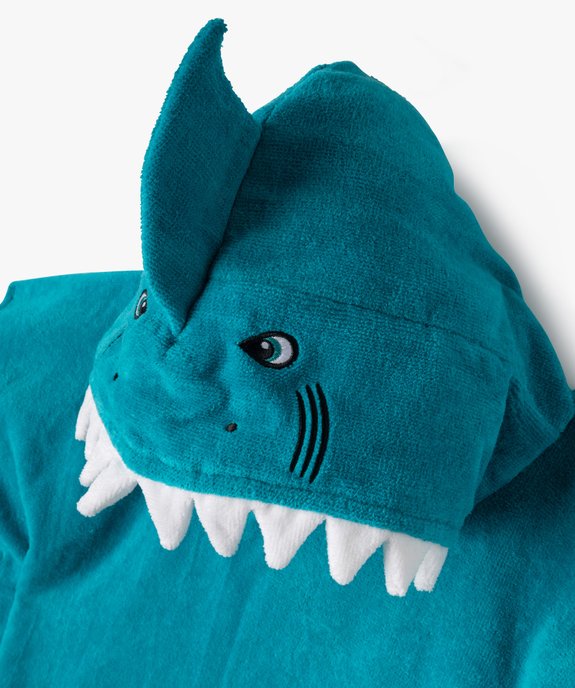 Cape de bain en éponge garçon avec capuche requin vue2 - GEMO 4G GARCON - GEMO