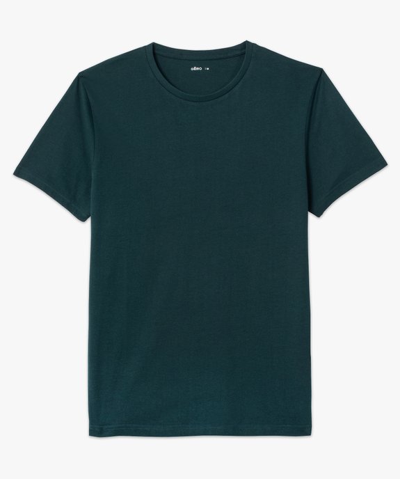 Tee-shirt à manches courtes et col rond homme vue4 - GEMO 4G HOMME - GEMO