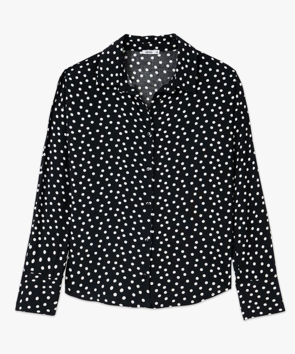 Chemise manches longues fluide à pois femme vue4 - GEMO(FEMME PAP) - GEMO