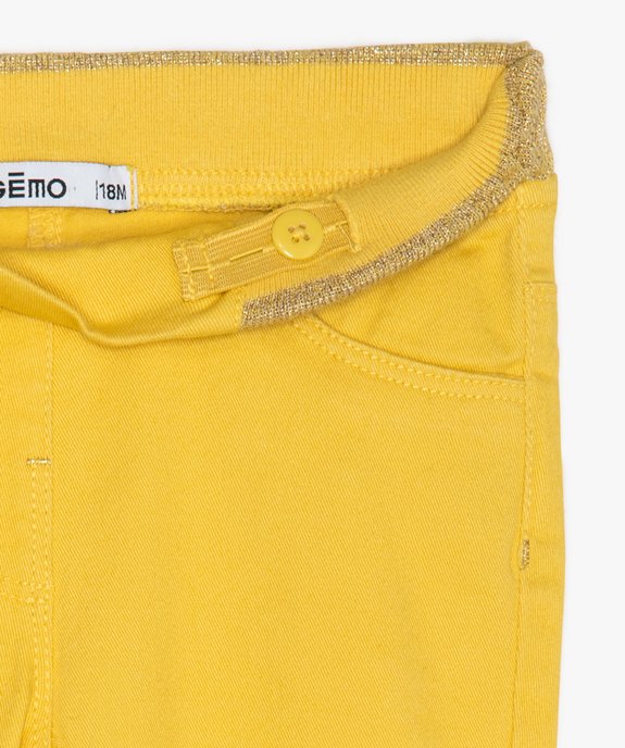 Jegging bébé fille à taille réglable et ceinture pailletée vue3 - GEMO(BEBE DEBT) - GEMO