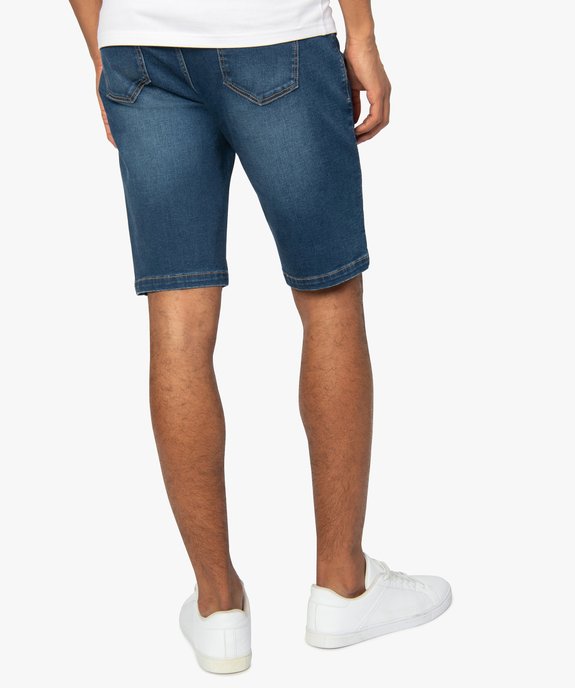 Bermuda homme en jean contenant des matières recyclées vue3 - GEMO 4G HOMME - GEMO