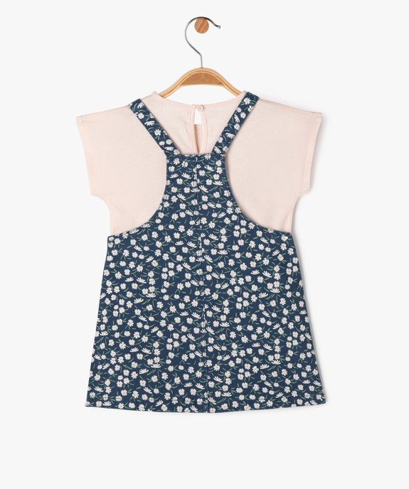 Ensemble 2 pièces robe + tee-shirt bébé fille vue4 - GEMO(BEBE DEBT) - GEMO