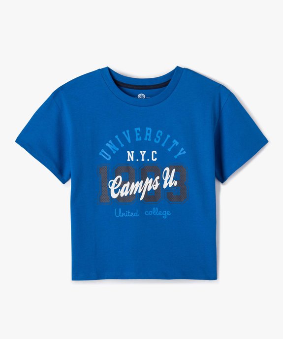 Tee-shirt fille à manches courtes avec inscription  –  Camps United vue2 - CAMPS UNITED - GEMO