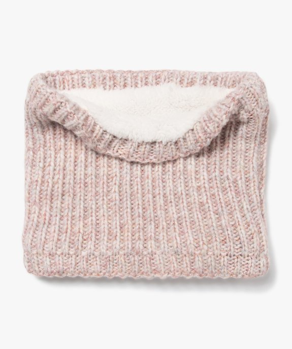 Echarpe snood avec fil métallisé et doublure peluche fille  vue1 - GEMO 4G FILLE - GEMO