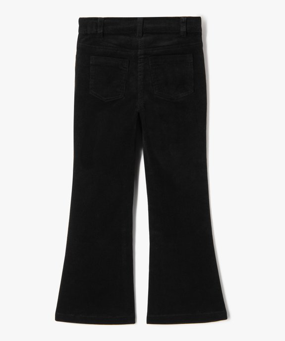 Pantalon en velours côtelé coupe flare fille vue4 - GEMO (ENFANT) - GEMO