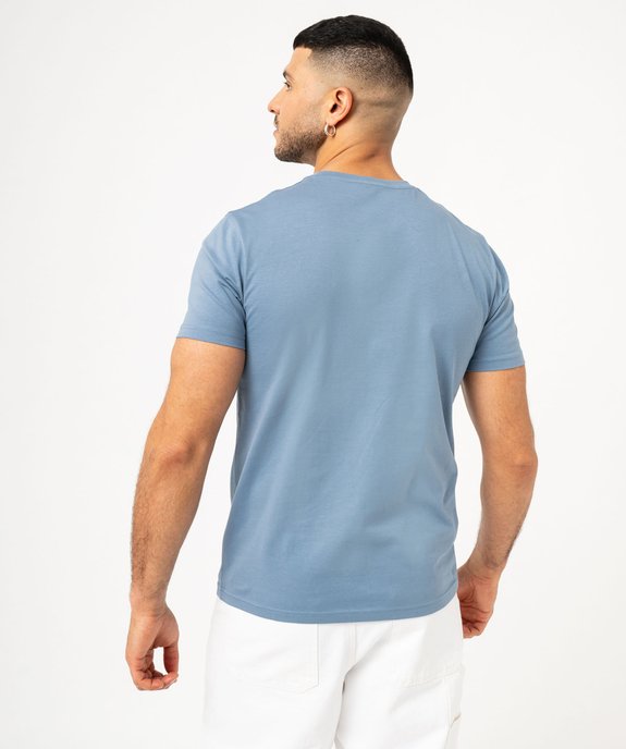 Tee-shirt à manches courtes et col rond homme vue3 - GEMO 4G HOMME - GEMO