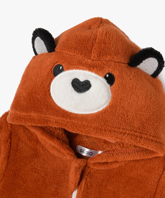 Surpyjama en maille peluche à capuche animée bébé vue3 - GEMO(BB COUCHE) - GEMO