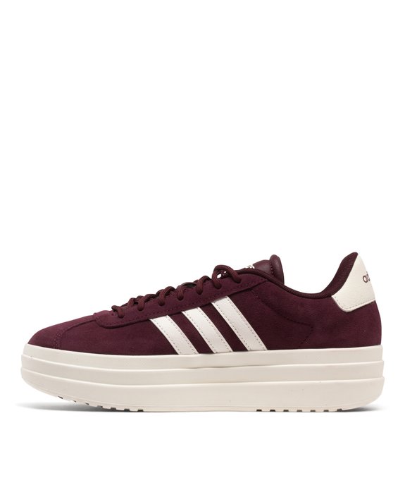 Baskets femme en cuir lisse avec semelle plateforme VL Court bold - Adidas vue10 - ADIDAS - GEMO