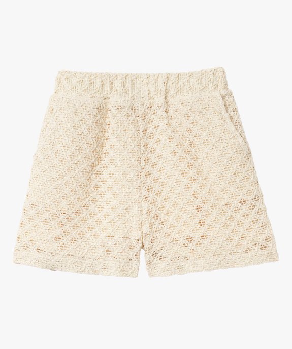 Short ample taille haute en maille ajourée femme vue5 - GEMO(FEMME PAP) - GEMO