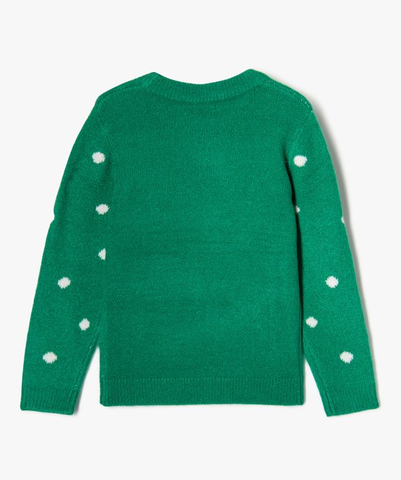 Pull de Noël avec motif nounours fille vue4 - GEMO (ENFANT) - GEMO