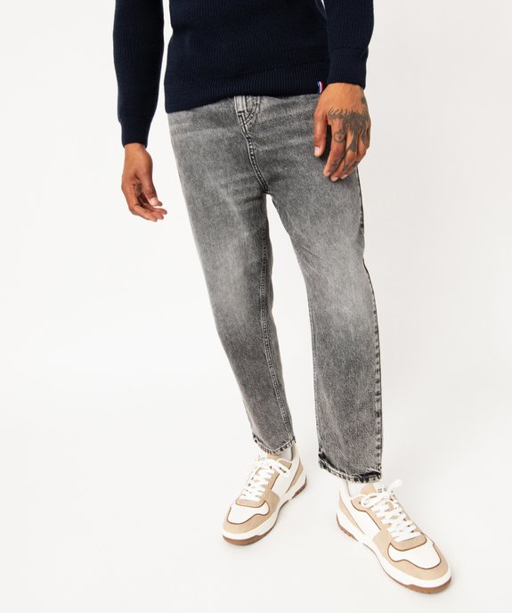 Jean cropped en denim délavé homme vue1 - GEMO (HOMME) - GEMO