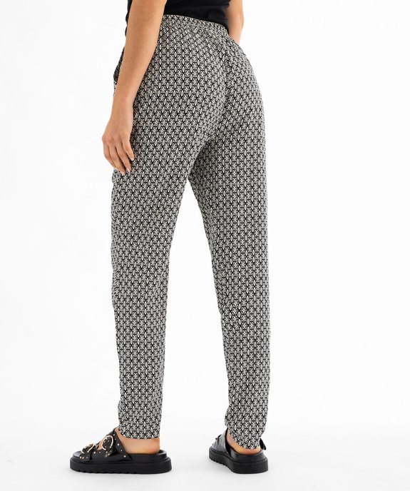 Pantalon fluide imprimé femme vue3 - GEMO(FEMME PAP) - GEMO