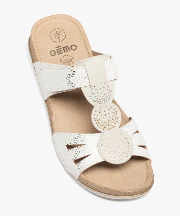 Mules confort femme à bride scratch dessus brillant vue5 - GEMO (CONFORT) - GEMO