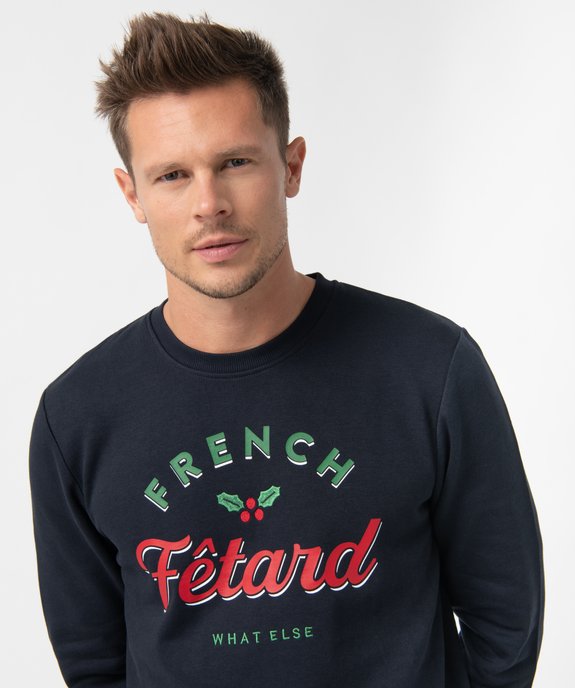 Sweat de Noël homme à message vue2 - GEMO (HOMME) - GEMO