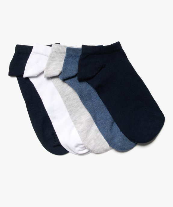 Chaussettes garçon ultra-courtes unies (lot de 5 paires) vue1 - GEMO 4G GARCON - GEMO