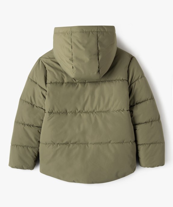 Blouson matelassé à capuche avec doublure polaire garçon vue4 - GEMO 4G GARCON - GEMO