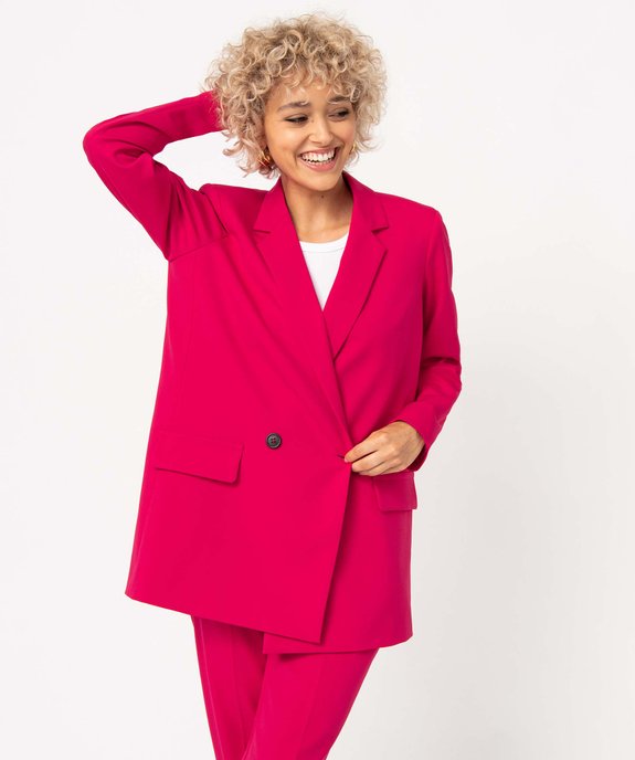 Veste blazer femme coupe droite fermeture croisée vue1 - GEMO(FEMME PAP) - GEMO