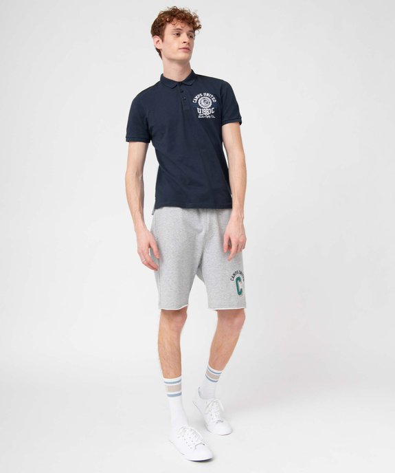 Polo homme en maille piquée à broderie - Camps United vue5 - CAMPS UNITED - GEMO