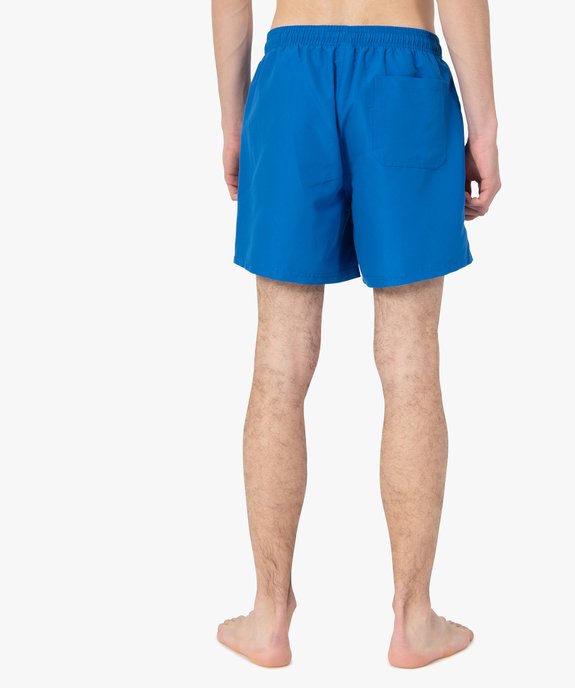 Short de bain homme uni vue3 - GEMO 4G HOMME - GEMO