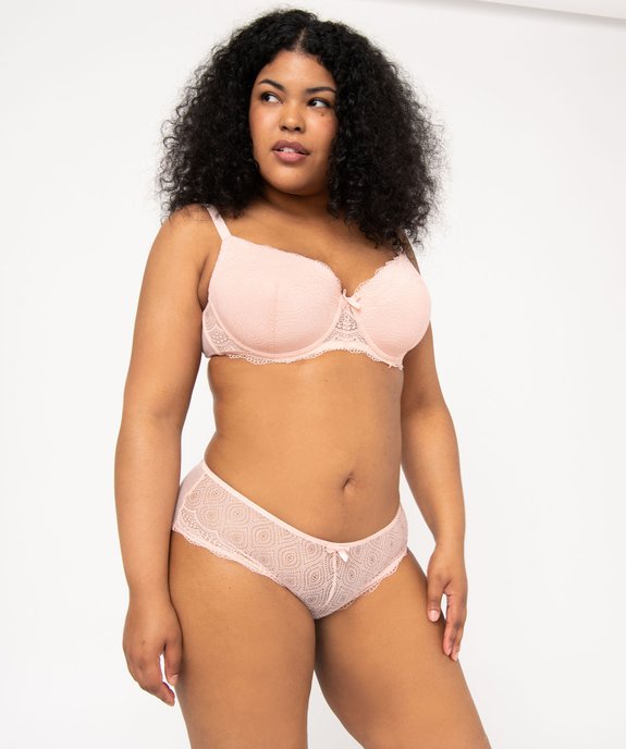 Soutien-gorge grande taille à armatures et coques fines  vue3 - GEMO(HOMWR FEM) - GEMO