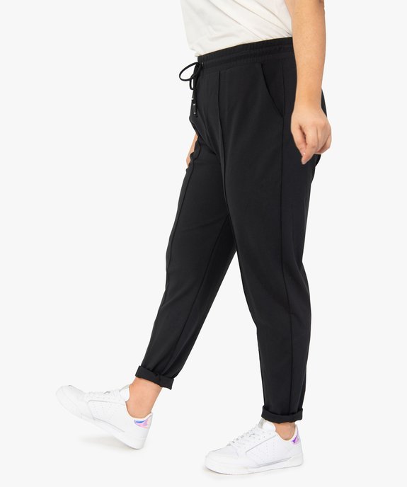 Pantalon femme grande taille avec couture sur l’avant  vue5 - GEMO (G TAILLE) - GEMO